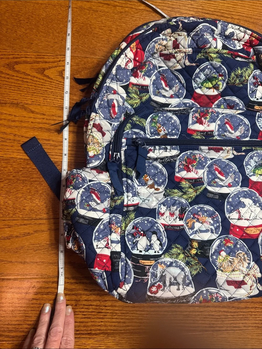 Vera Bradley Campus backpack Quilted Snow Globe motif Print - Picture 3 of 11